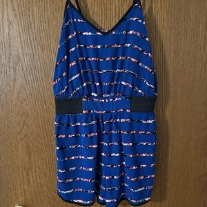 Xhilaration Blue Floral Romper
